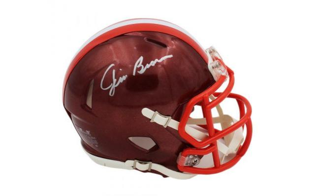 Jim Brown Signed Cleveland Browns Speed Flash NFL Mini Helmet