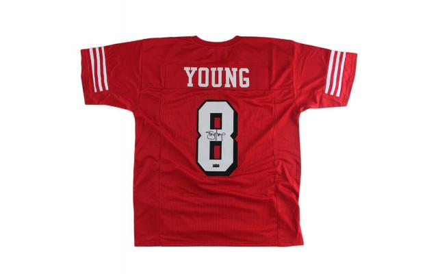Steve Young Signed San Francisco Custom Red Jersey