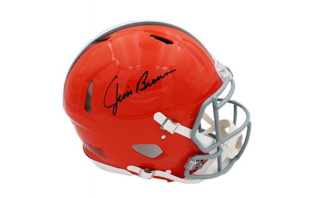 Jim Brown Signed Cleveland Browns Speed Authentic Throwback 62-74 NFL Helmet