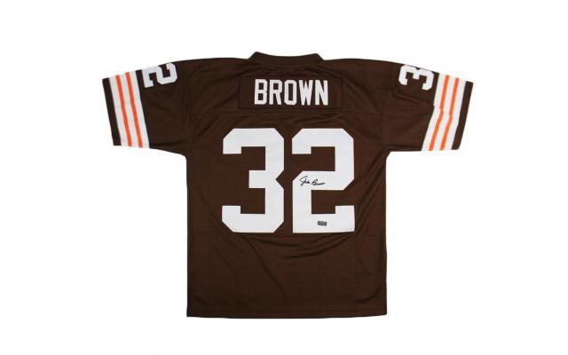 Jim Brown Signed Cleveland Browns Mitchell and Ness Brown Long Sleeve NFL Jersey $1,099.99