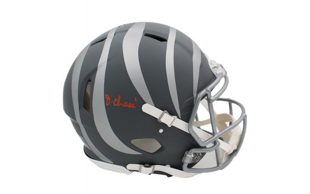 Ja’Marr Chase Signed Cincinnati Bengals Speed Authentic Slate NFL Helmet