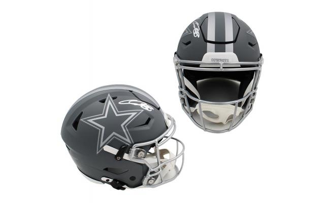 CeeDee Lamb Signed Dallas Cowboys Speed Flex Authentic Slate NFL Helmet