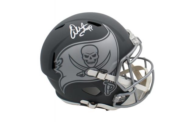 Warren Sapp Signed Tampa Bay Buccaneers Speed Full Size Slate NFL Helmet